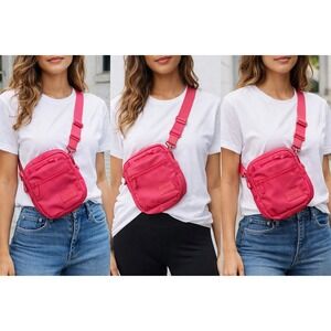 NWT Calpak Stevyn Mini Crossbody Bag Dragon Fruit Pink Adjustable Travel Preppy